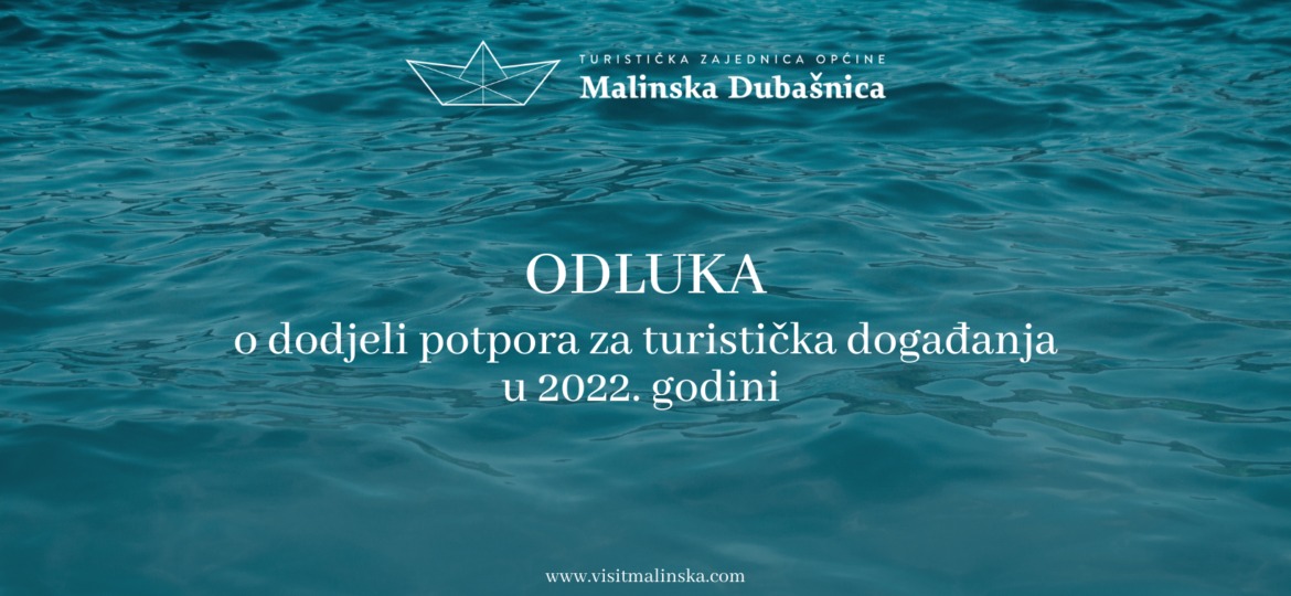 Odluka o dodjeli potpora ta tur. događanja u 2022.