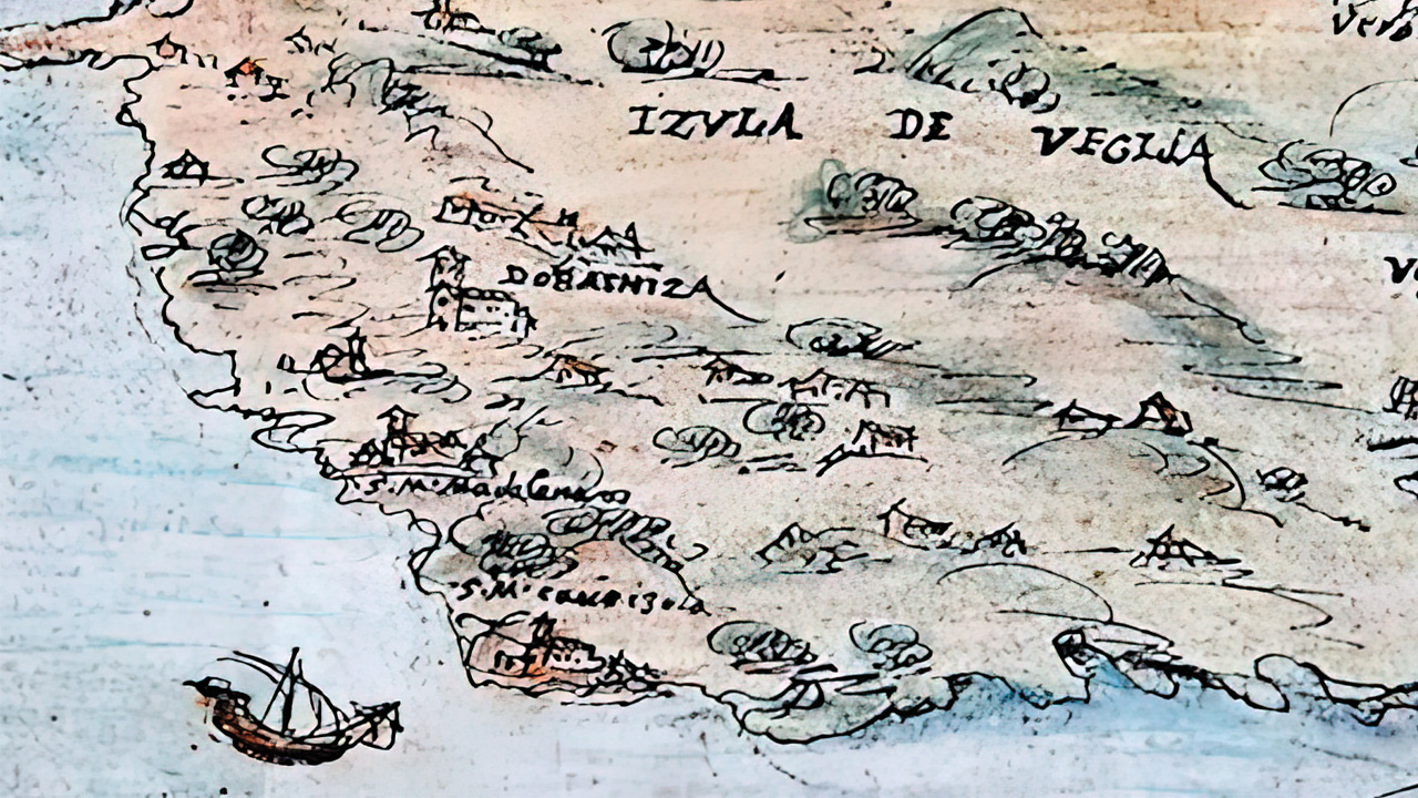 Prikaz crkve sv. Apolinara u Dubašnici na Klobučarićevoj karti (oko 1586.)