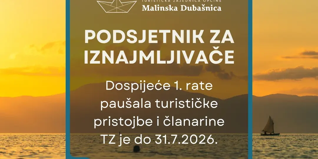 Podsjetnik za iznajmljivače 2026